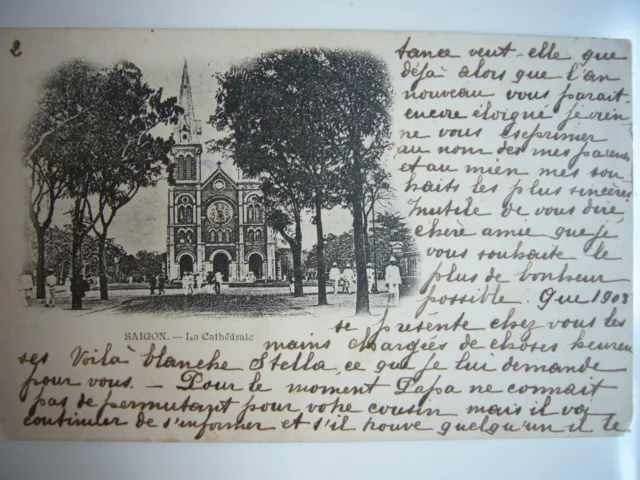 CPA Indochine Cochinchine Saigon - La Cathédrale 1901
