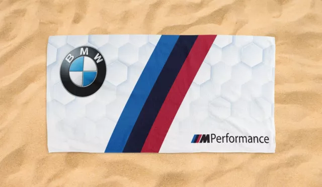 BMW M Power Blue Car M3 M5 Voiture Cadeau Plage Piscine Serviette