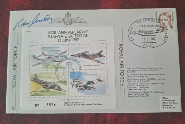 Battle Of Britain Signed First Day Cover FDC Signed Victor Molders Luftwaffe