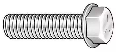 Zoro Select M01256.060.0050 Class 8.8, M6-1.00 Flange Bolt, Zinc Yellow Steel,