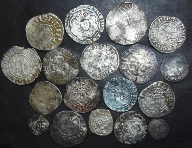 Large collection of Medieval hammered coins found metal detecting