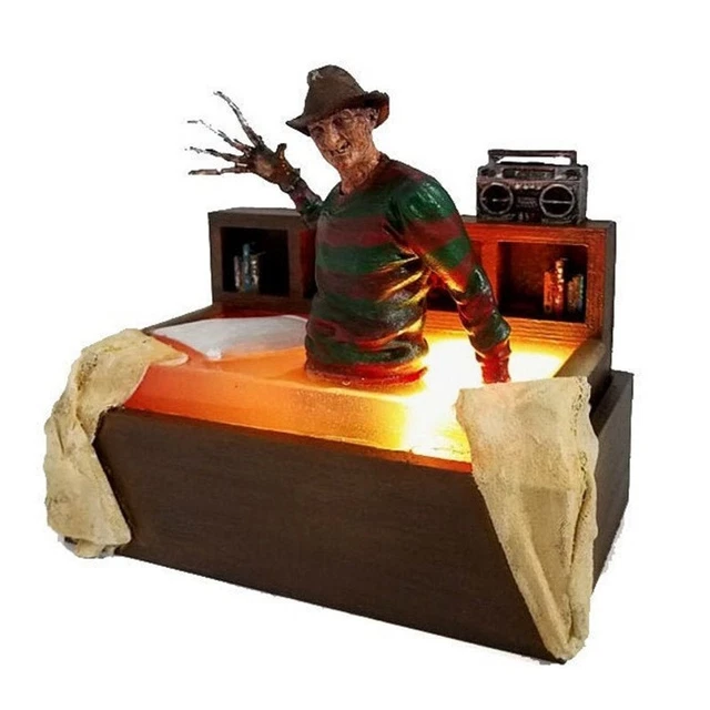 Horror Resin Figure Freddy Krueger Statue Halloween Decorations Light Up ToysNew