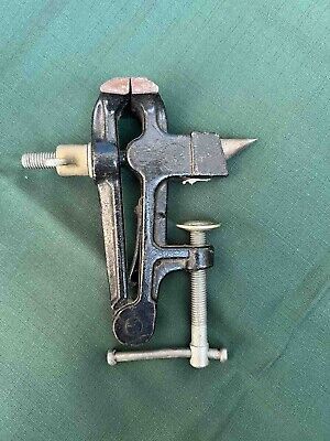 Vintage Antique Small Clamp On Base Bench Table Jewelers Vise