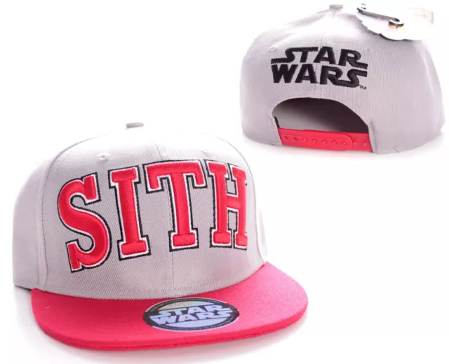 Star Wars SITH Baseball Hip Hop Cap Kappe Mütze Snapback Grau Rot