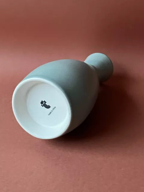 Chinese Ceramic Bud Vase Mottled Pale Grey Green 16cm 3
