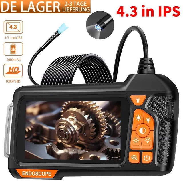IWarmbase Endoskopkamera 4.3 Zoll - 1080HD Inspektionskamera 5m Wasserdicht