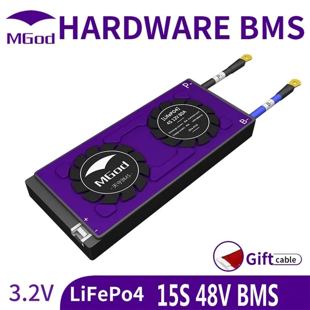 LIFEPO4 15S 48V 20A-100A BMS Battery Protection Board Common Port with ...