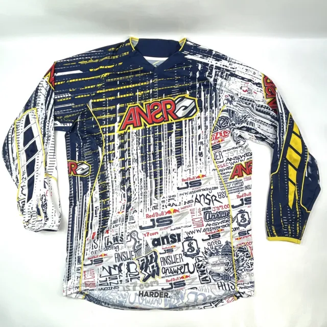 Answer Red Bull Motocross Long Sleeve James Stewart Racing Jersey Men’s L ANSR