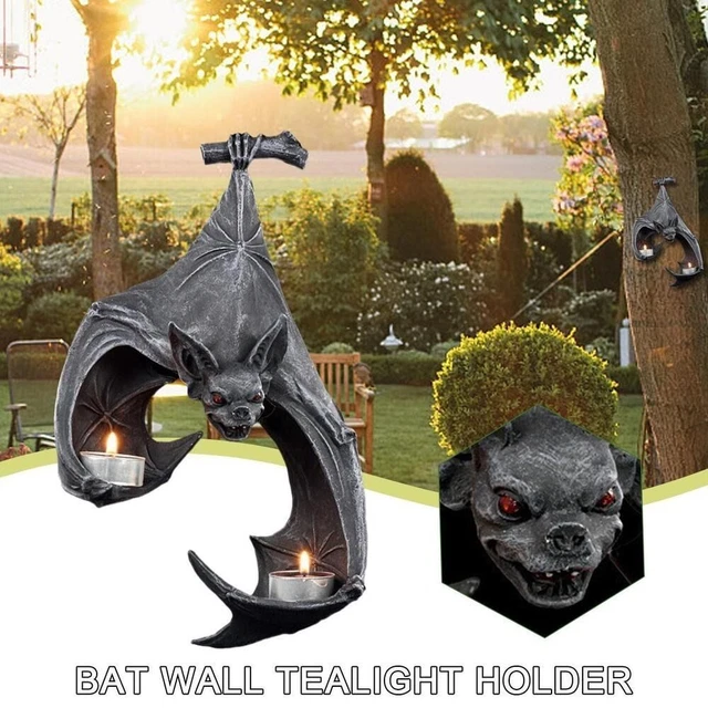 Resin Bat Wall Tealight Holder Home Decorations Garden Decor  Home