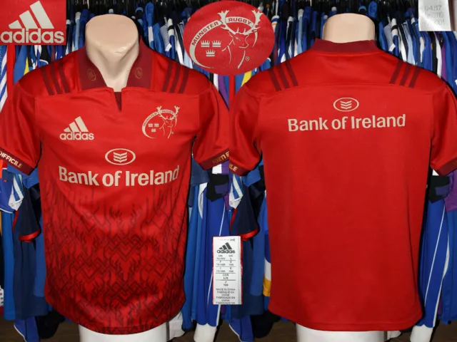 MUNSTER RUGBY UNION Adidas 2017 2018 Home Jersey Shirt Maillot