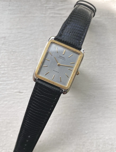 Montre Seiko Lassale Femme - Argent/or, Rectangulaire, Quartz, Acier Inoxydable