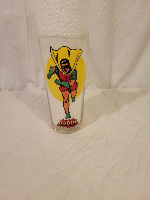 Vtg Robin Pepsi Super Series 1976 Collector Glass DC Comics National Periodical Vtg Robin Pepsi Super Series 1976 Collector Glass DC Comics National Periodical