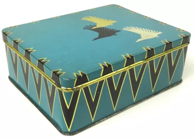 Very Rare Original German Bauhaus Suprematism Avantgarde  Art Deco Tin Box 30S
