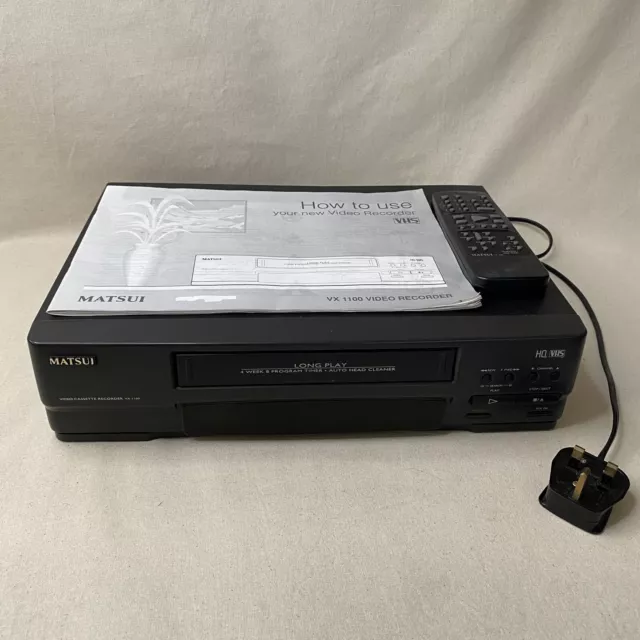 Matsui Video Cassette Recorder VX 1100 HQ VHS Player Long Play REPAIRS PARTS