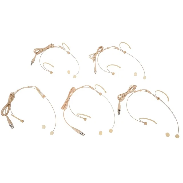 Micro casque beige avec suspension d'oreille confortable pour porteurs de lunett