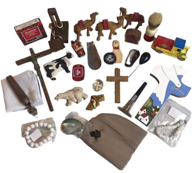 JUNK DRAWER LOT Vintage Collectibles Jewelry Watch Cross Shave Truck ...