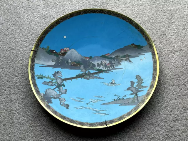 Japanese Meiji Era Cloisonne Charger Plate c.1890 - 3/4