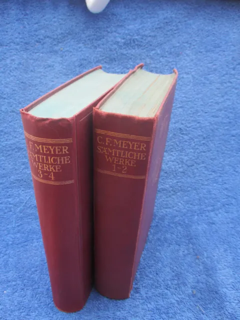 C.F.Meyer - SÄMTLICHE WERKE in 4 Bänden (in 2 Büchern) - Knaur Verl. - ohne Jahr