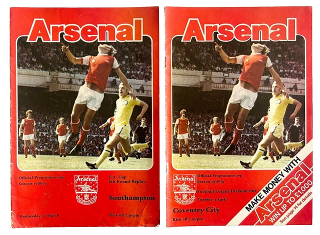 Lot De 15 Programmes De Match – Arsenal FC – Collection, Lots