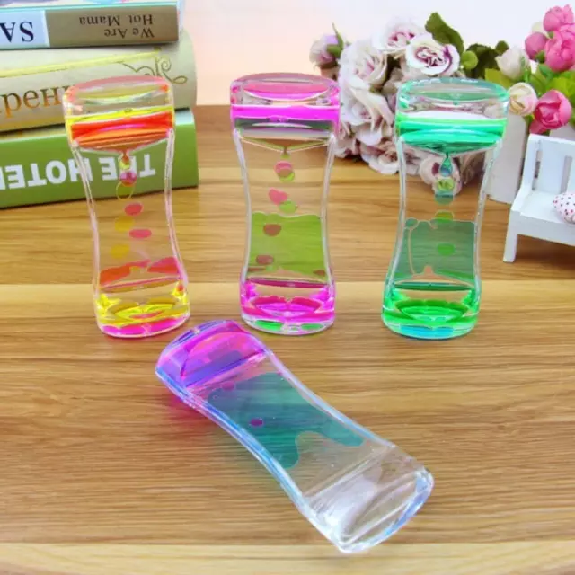 Mix Illusion Floating Color Liquid Timer Oil Hourglass   Educational Toy