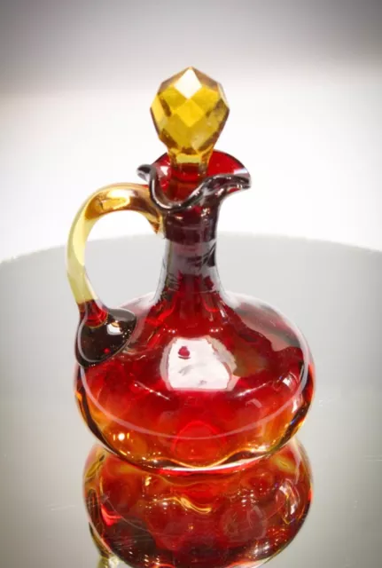 Mt. Washington Rose Amber Amberina Victorian Cruet