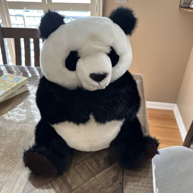 Dakin Fun Honey Panda Bear Plush Black White 20" Stuffed Animal Toy 1981