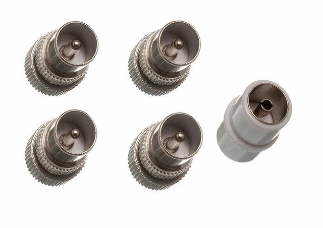Adaptador Coaxial IEC Para Antena De TV - Conector De Embrague, Compatible Con Full HD, 4K Y UHD