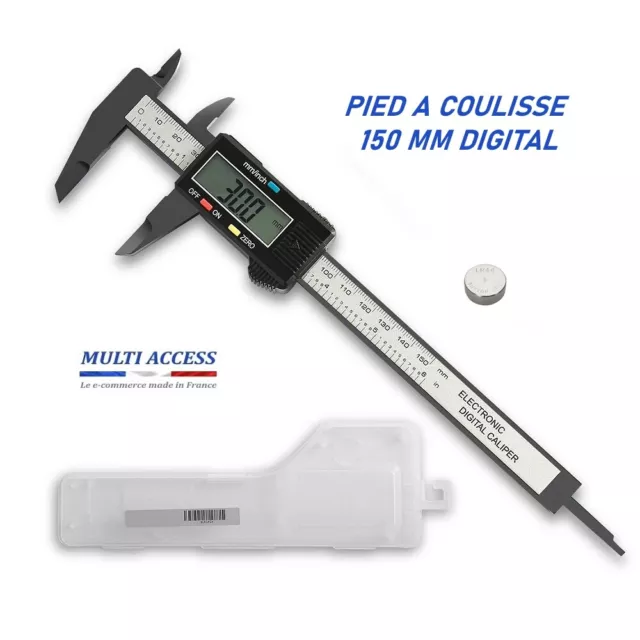 Pied à coulisse numérique pied à coulisse numérique électronique 6 pouces  0-150mm micromètre en métal outil de mesure jauges de règle