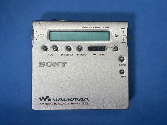 Walkman Sony MZ-R900 MD Silver Fonctionne Impossible d'enregistrer Occasion d