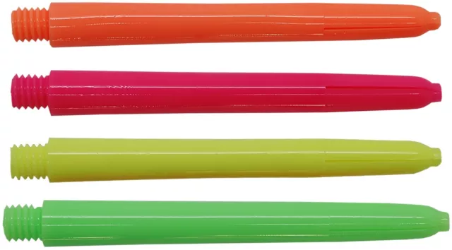 Neon Fluro Nylon Dart Stems / Dart Shafts - 10 Sets / 30 Stems