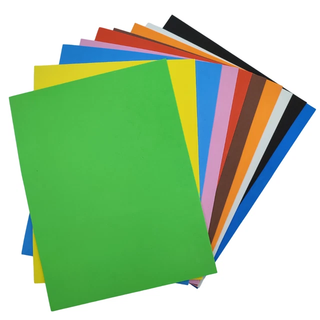 A3 - Hojas de espuma surtidas de 30 x 40 cm para artesanía y fabricación de tarjetas - Paquete de 10