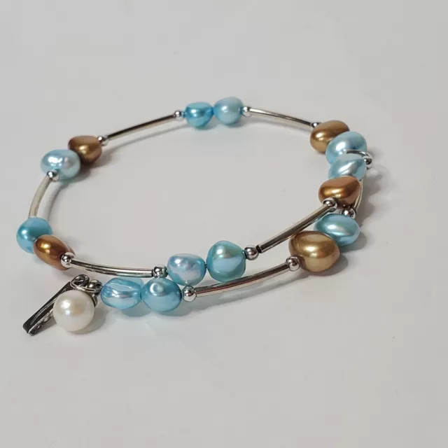 Vantel Pearls Bracelet Silver Toned