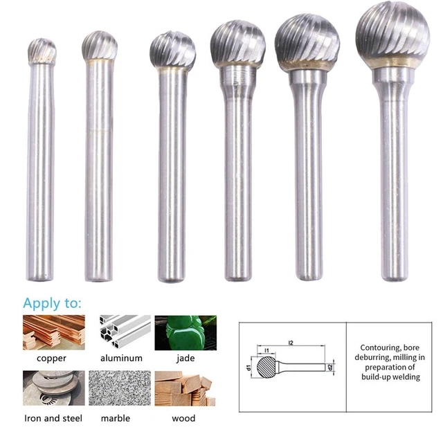 BB HSS Fresa A Punta Sferica 2 Flauto 4 Flauto Con Raggio A - Foto 7