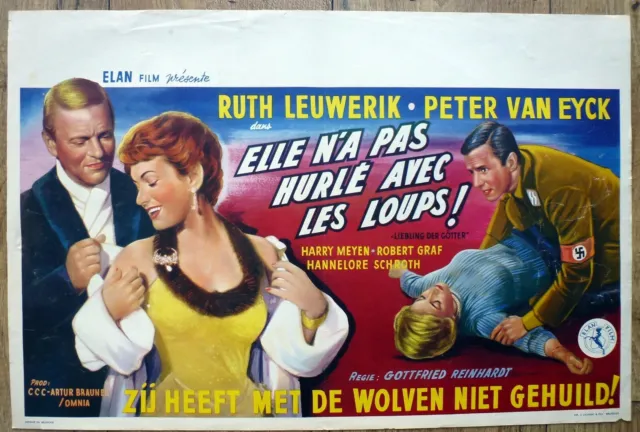 belgian poster LIEBLING DER GOTTER, PETER VAN EYCK, RUTH LEUWERIK