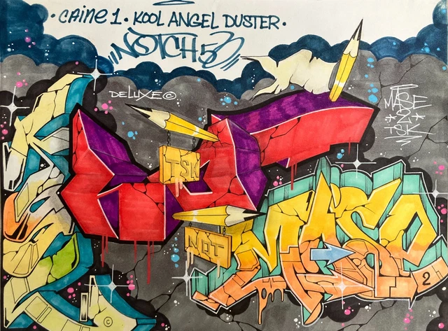 NOTCH 56 BRONX Markers on paper 21x28cm Seen/Cope2/Quik/Ghost/Serve/Ces/Daze /Iz
