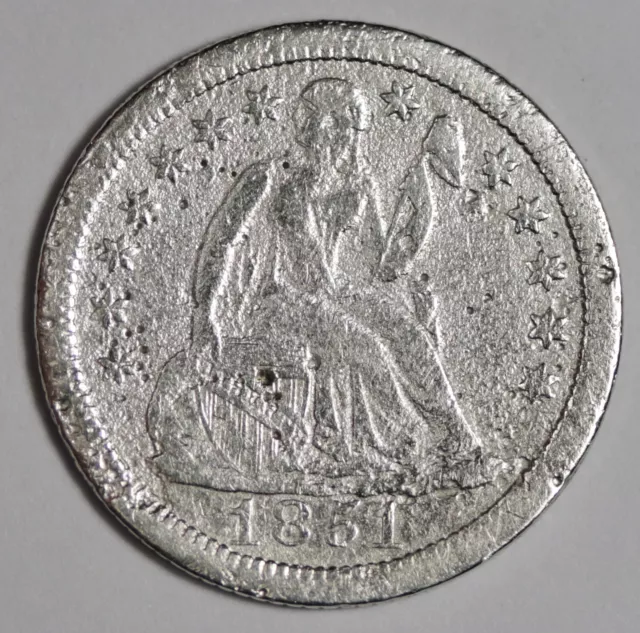 1851-o Seated Liberty Dime.  Fine Detail.  196797