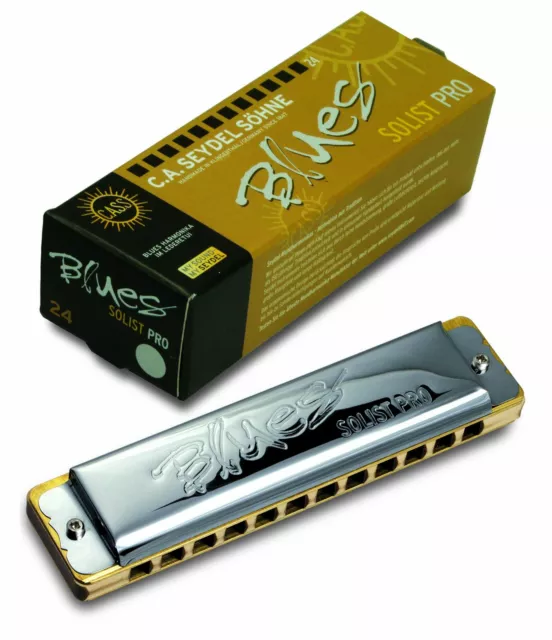 Seydel Solist Pro 12 Steel, Harmonica in all keys, box included, Free Shipping i