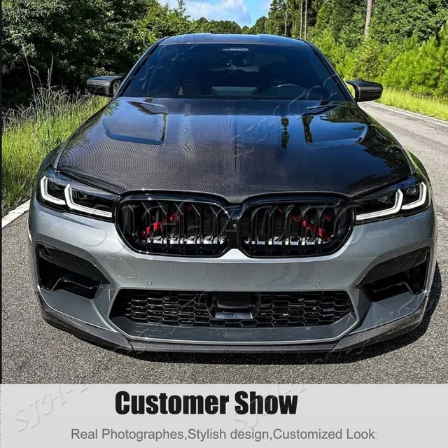 FIT 2018-2024 BMW M5 F90 LCI Real Carbon Fiber Front Hood Bonnet Cover ...