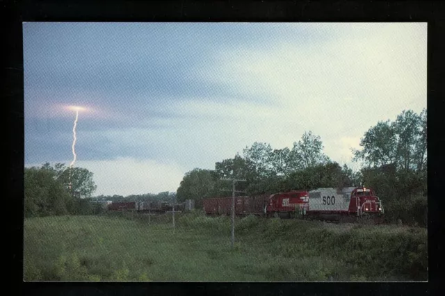 Train Railroad postcard AVD Soo Line Ottumwa Iowa IA 190 RP1083