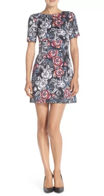 NWT Women's French Connection "Midnight Rose" Floral Print Dress Sz 6 2