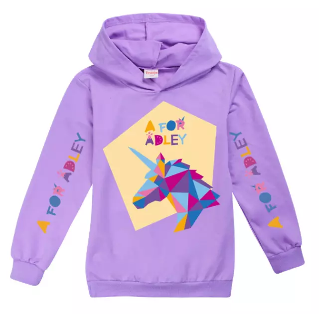 A for Adley Youtuber Children Hoodie Hooded Top T-shirt Long Sleeve Sweatshirt