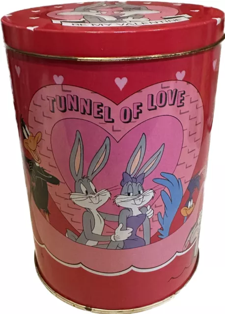 VTG 1990 LOONEY TUNES BUGS BUNNY BRACHS VALENTINE TIN WARNER BROS no chocolate