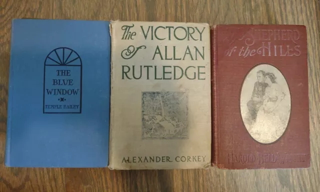 Lot Of 3 Antique Vintage Novels Early 20th Century Harold Bell Wright Books