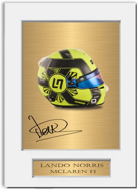 HWC Trading A4 Lando Norris McLaren Gifts Printed Signed Signature Picture For F1 Formula 1 Racing Fans - A4 : Lando Norris