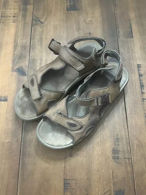 MBT Kisumu Brown Leather Orthopedic Sandals Sz 12 Comfort Walking