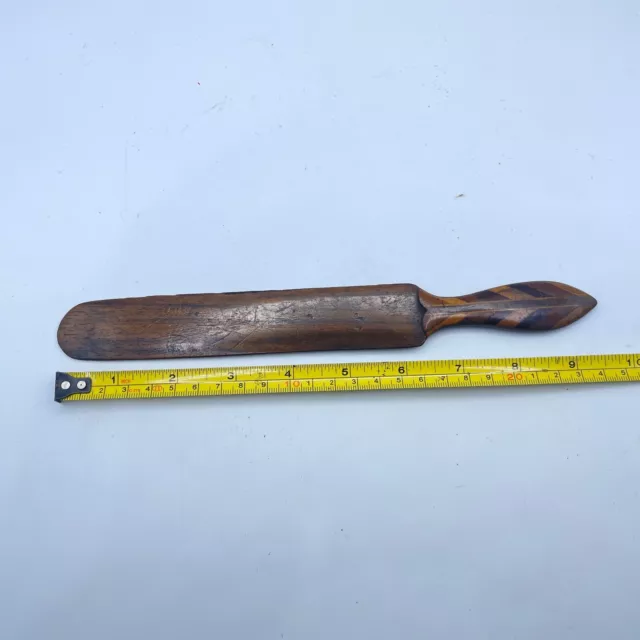 Wooden African Hand Carved Tribal Letter Opener Paper Knife Art Vintage