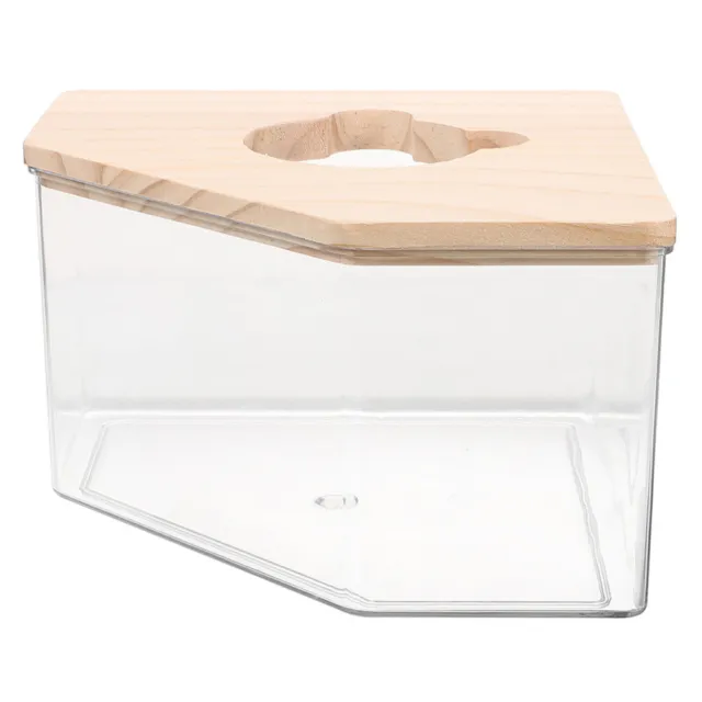 Hamster-Sandbad-Box für kleine Tiere, transparenter Acryl-Sandbadbehälter mit