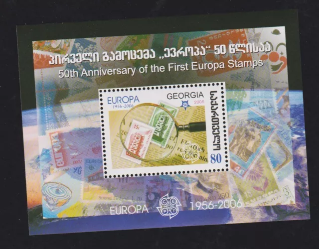 50 Jahre EUROPA/CEPT, Block aus Georgien, 2005, **