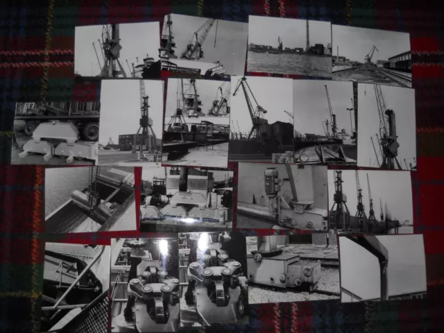 Gru Giganti Nel Porto Di Amburgo - Lotto Di 19 Foto Con Particolari Anni 70-80