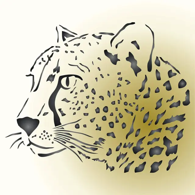Cheetah Leopard Flame Fire Tribal Airbrush Stencil Animal Reusable Template